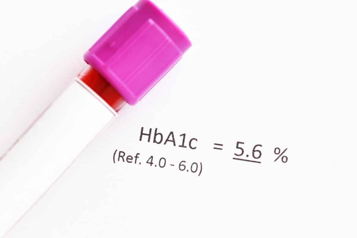 HbA1c results on a digital chart